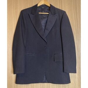 Vtg 50s After Six Mens 39 Reg Black Tuxedo Sport Jacket Black Tie Formal Prom